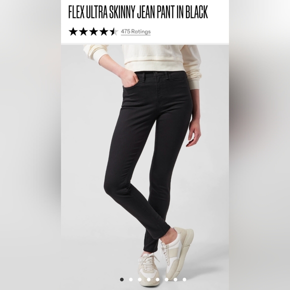 NWT Athleta flex ultra skinny jean pant in black - size 10 - Picture 1 of 8